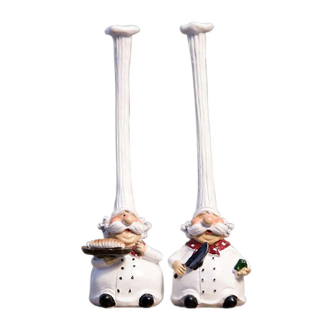 1 Pair of American Village Retro Top Hat Chef Plastic Decoration