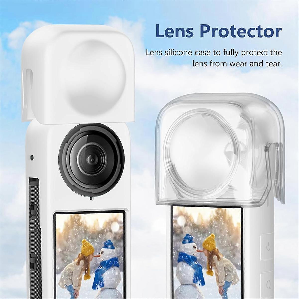 Silicone Protective Cover Case for Insta 360 X4 Action Camera White