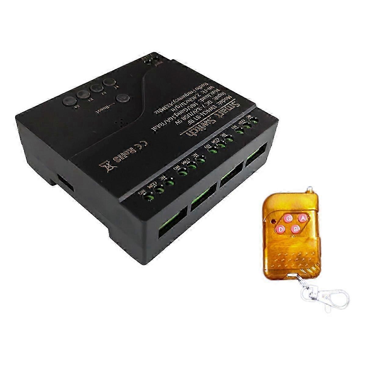 4CH Wifi Smart Relay Switch Module APP RF-kontroll med 433M fjärrkontroll Fungerar med Alexa HomeP2025041101083
