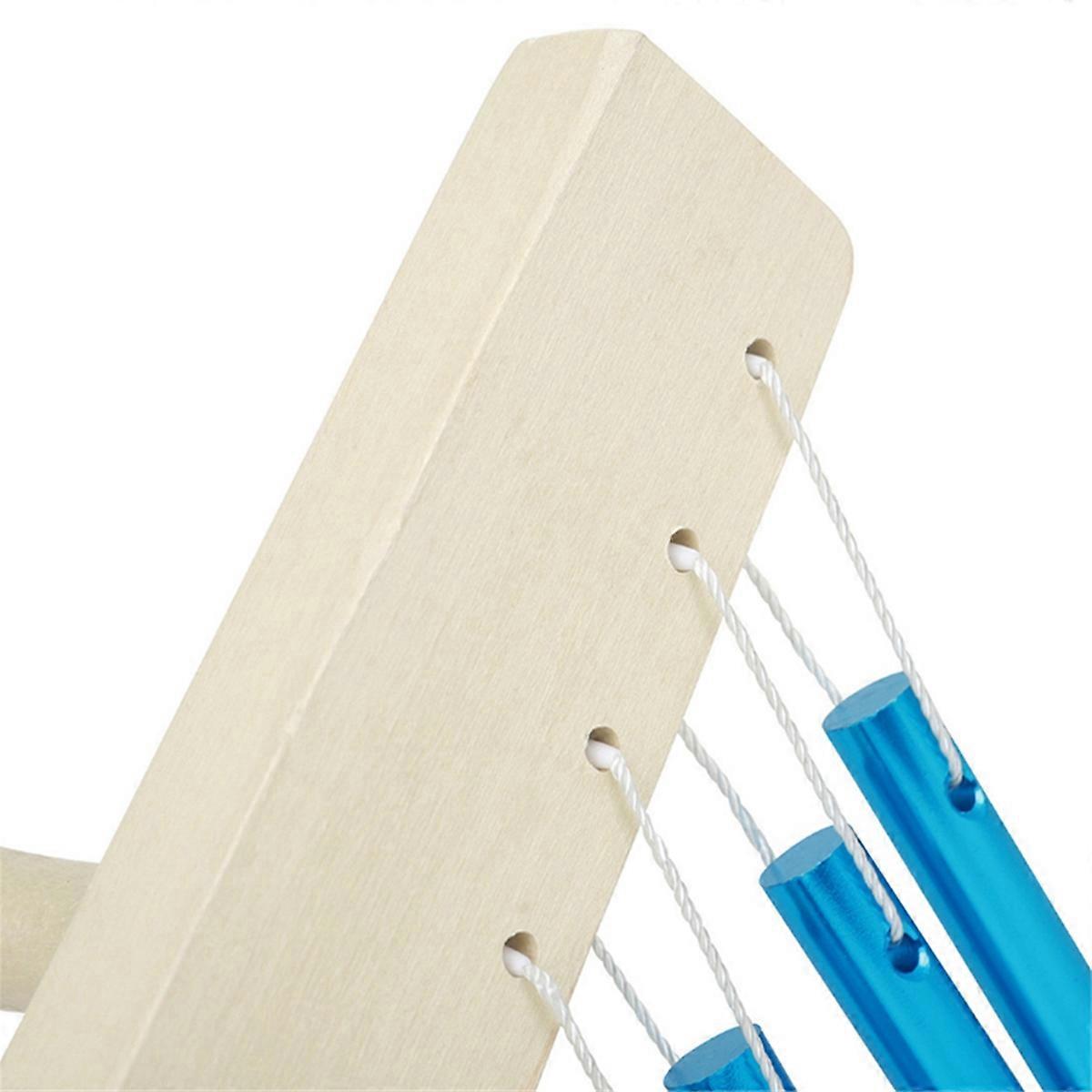 Single Row Aluminum Musical Percussion Wind Chime with Mallet (Blue)