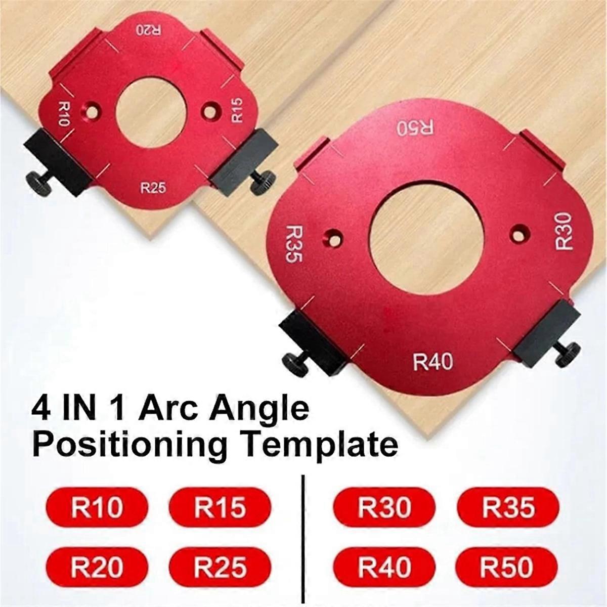 Arc Angle Positioning Template, Router Corner Radius Template, 10-25R