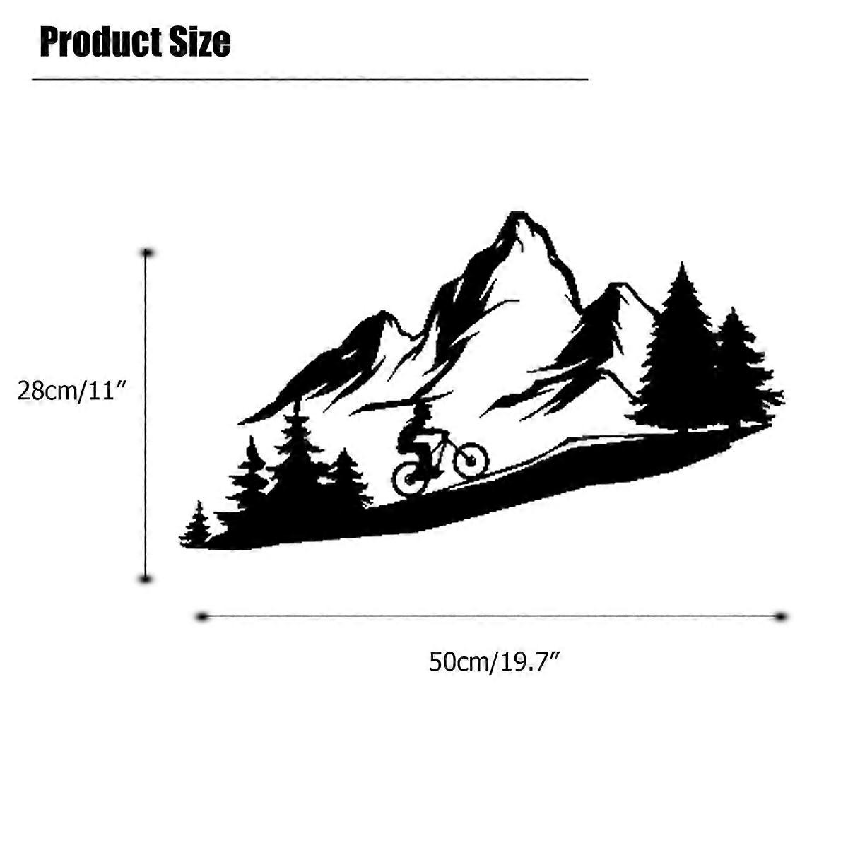 Sculpture murale en métal et mur d'art avec vue sur la montagne, mur de hamac en métal