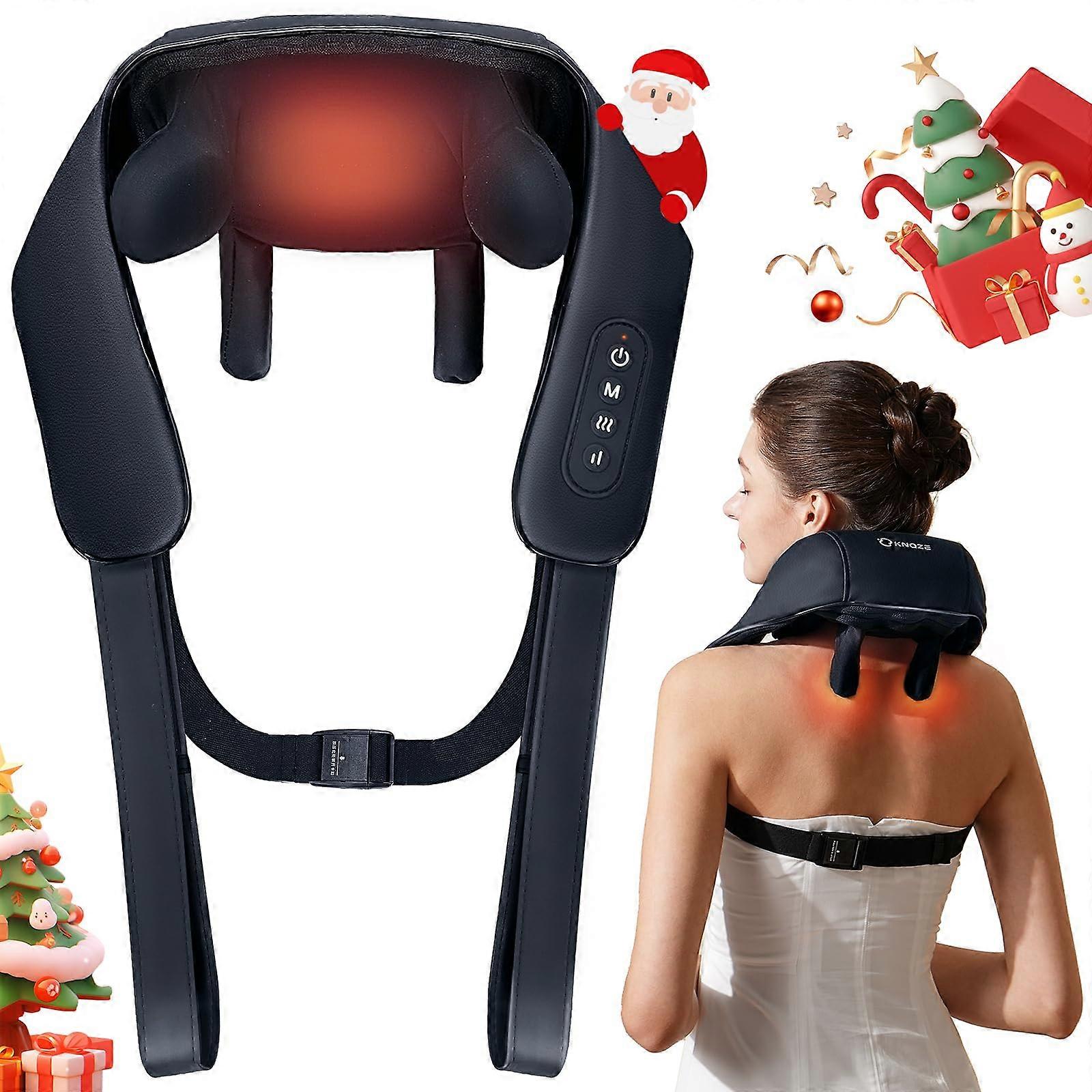 Cordless Deep Tissue Neck Massager 4D Expert Kneading Device for Neck and Shoulder Pain Relief, Portable and Adjustable
