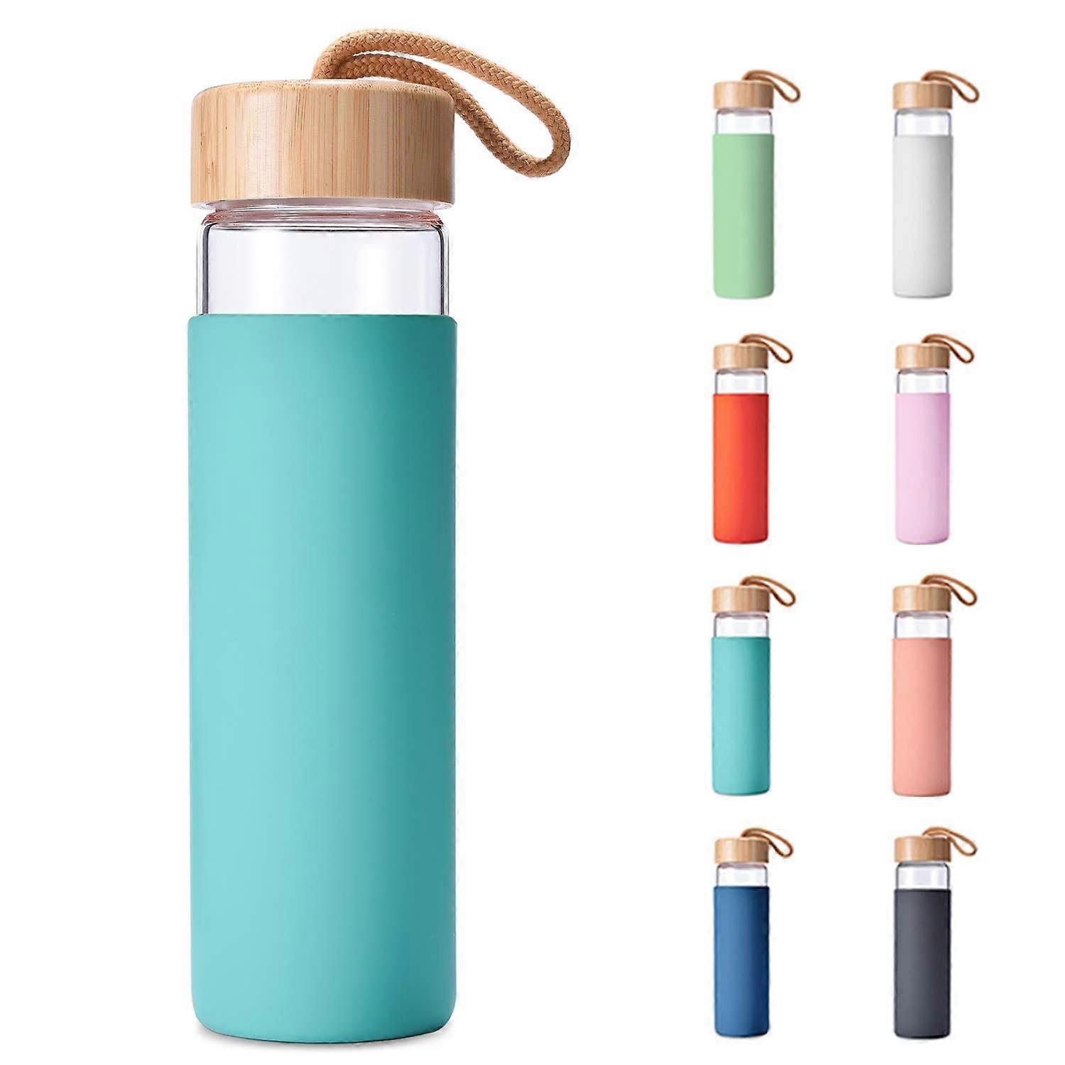 1 bottle borosilicate glass water bottle for drinking and shaker 20 oz
