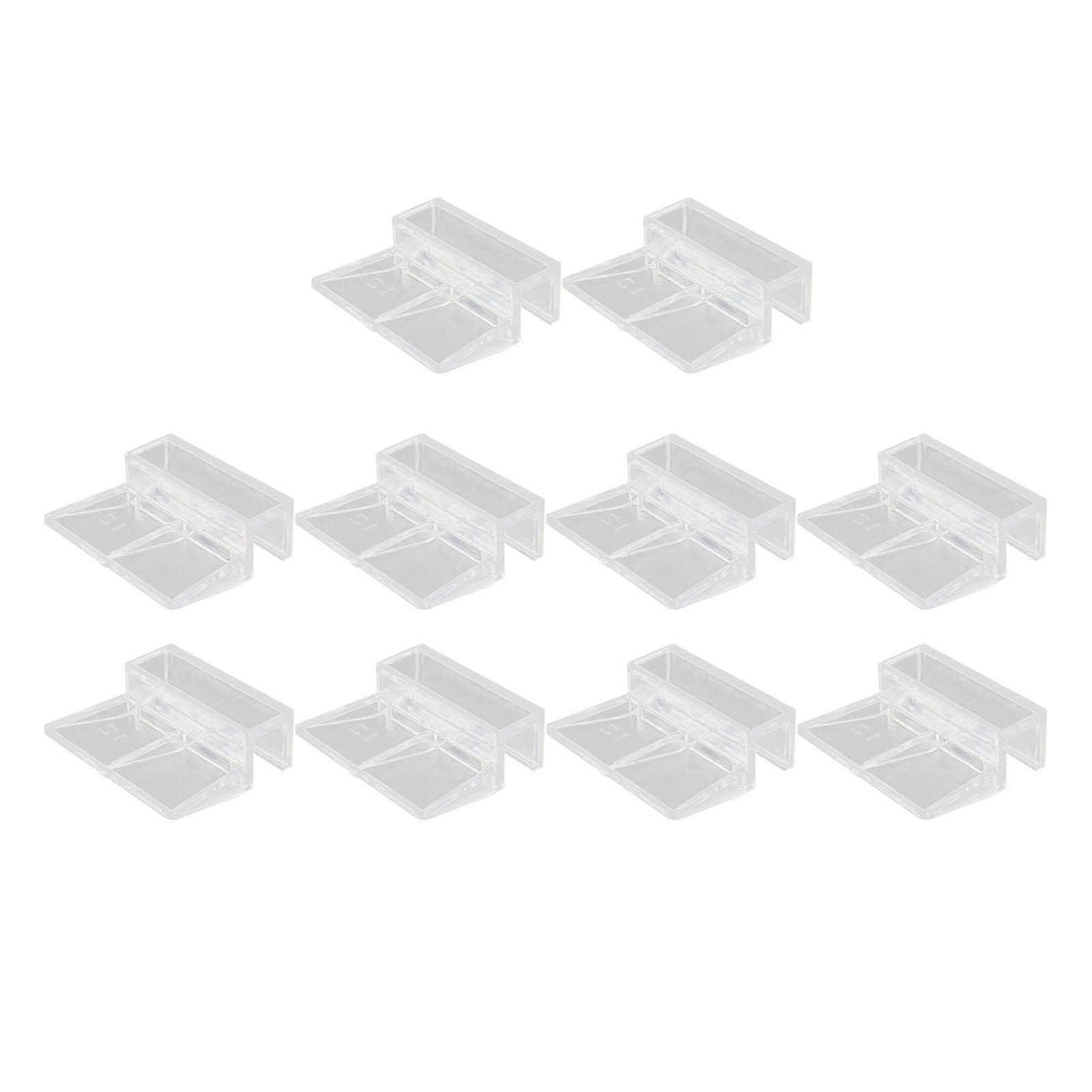 10x Aquarium Screen Net Fixed Clip Acrylic Aquarium Mesh Clamp Anti Jumping Replacement Clear DIY Glass Fixed Cover Bracket