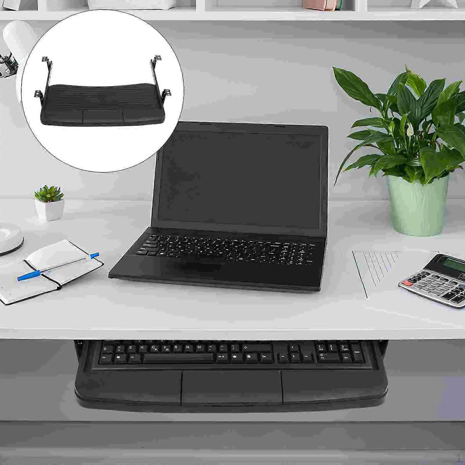 Compact Computer Drawer with Sliding Keyboard Tray for Home Office