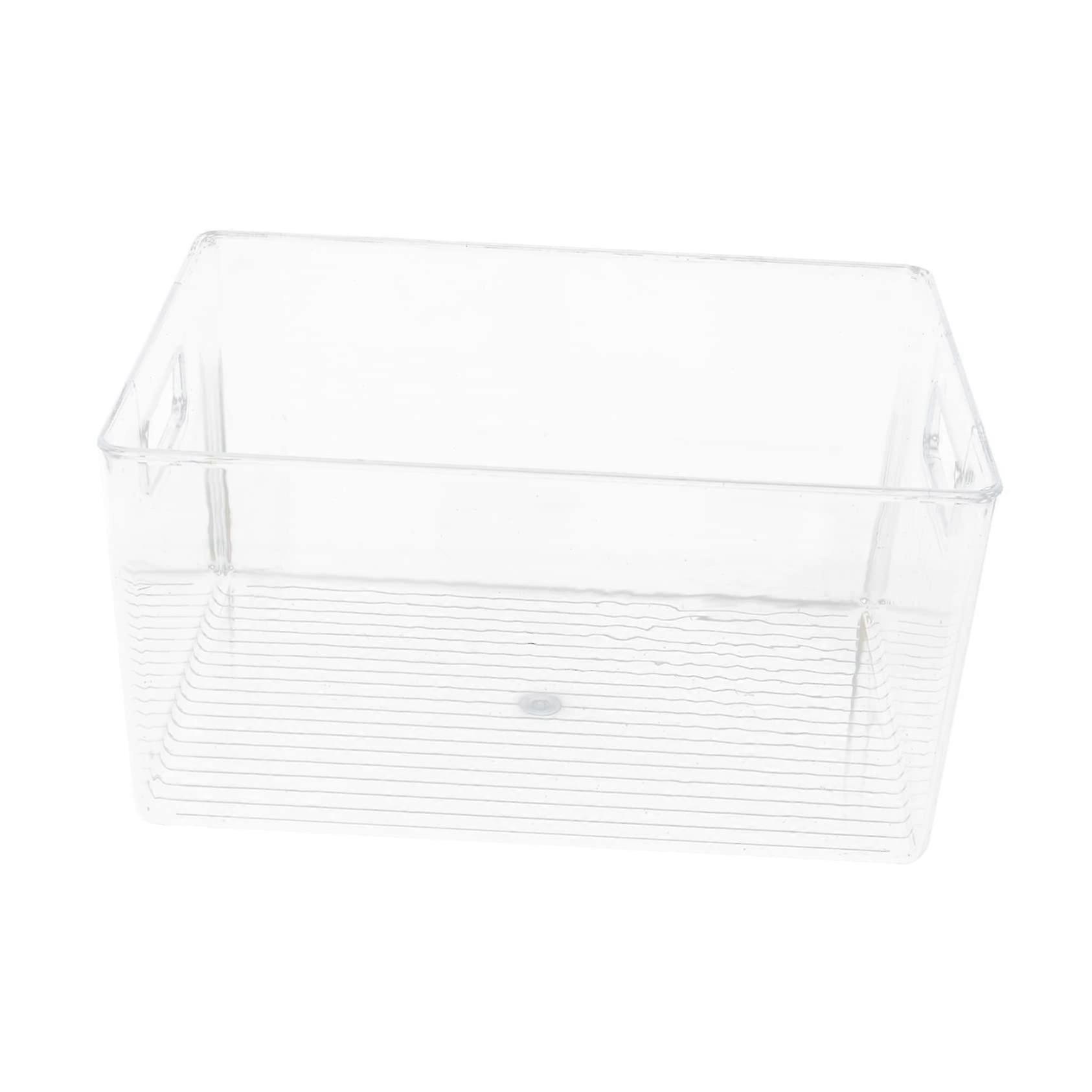 Storage Basket Handle Plastic Book Organizer - Versatile Home and Office Decor, Large Size, Durable Material, Stylish Design