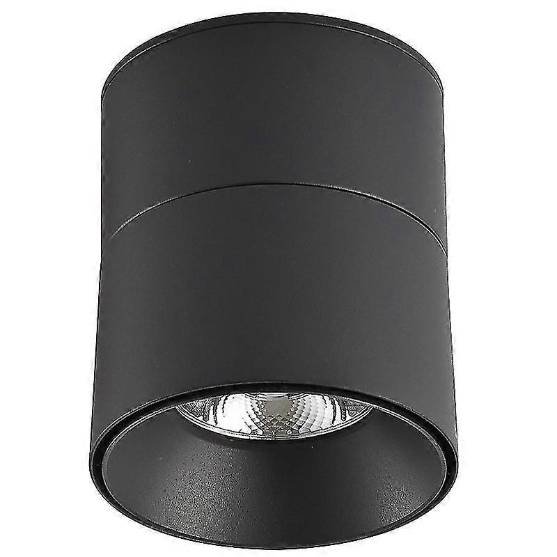 Black Adjustable Surface Mounted Spotlight 7w Led Downlights Ceiling Light Adjustable Angle Ceiling Sconce Cob Lamp, 360 Rotatable (warm White 3000k)