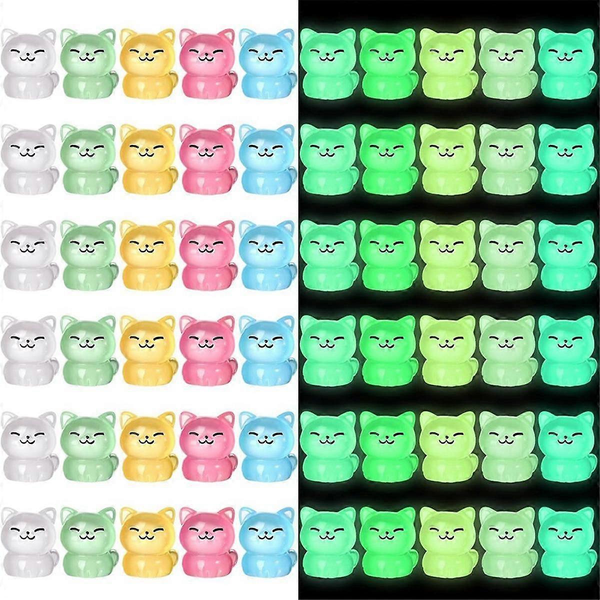LIINWNIRS 135 Pcs Glow In The Dark Mini Resin Animals – Tiny Figurines For Fairy Gardens, Aquariums & DIY Decor - View #12