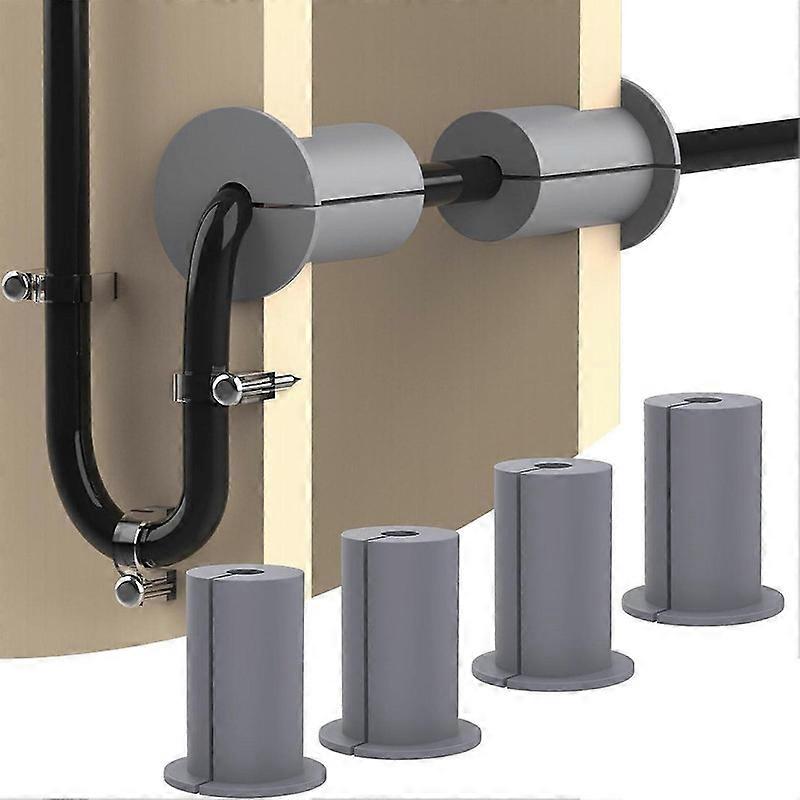 4PCS δακτύλιοι δρομολόγησης καλωδίων, καλώδιο σιλικόνης 1 ίντσας μέσω των εξαρτημάτων τοποθέτησης καλωδίων δακτυλίων - γκρίζος