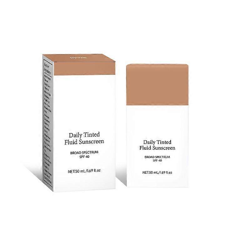 Daily Tinted Fluid Sunscreen 3 Shades for Face Moisturizing Broad Spectrum SPF 40 Daily Skincare 53ml