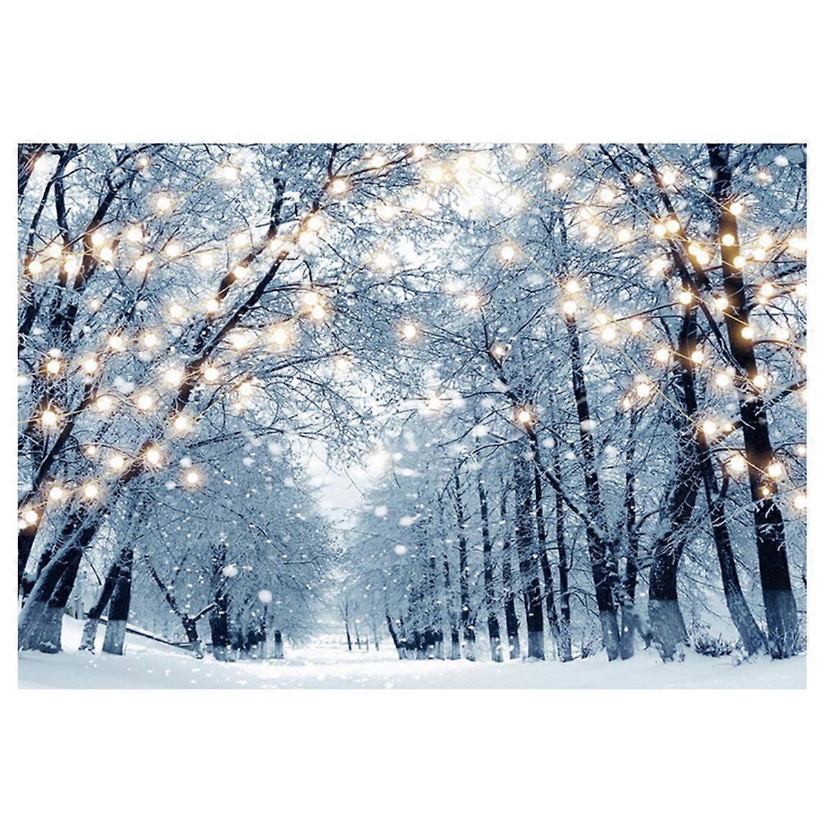210X150Cm Winter Snow Background Cloth Party Photography Backdrops, D