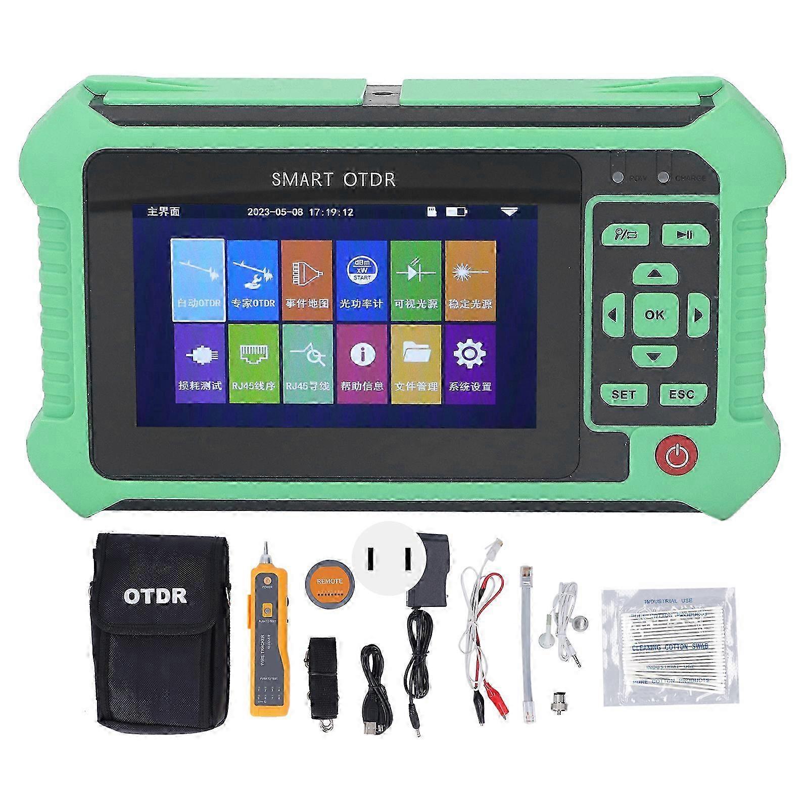 Optisches Zeitbereichsreflektometer 1310 1550nm 4,3 Zoll Touchscreen Opm Vfl OTDP Tester mit Linienfindung 100240V Us Stecker