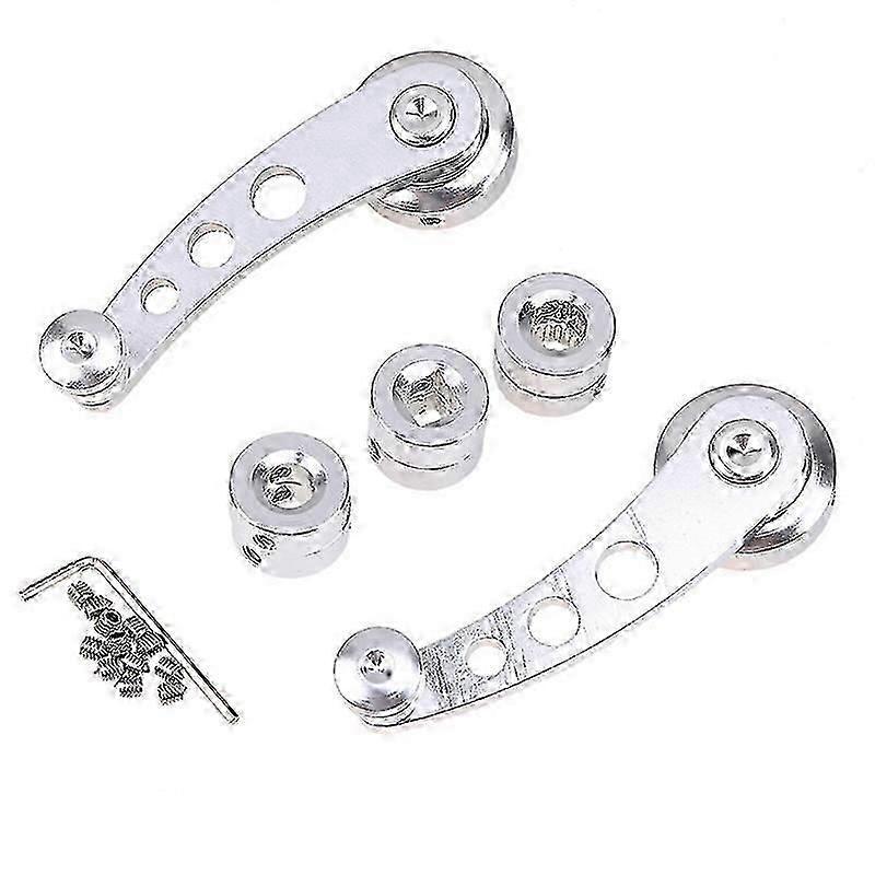 2Pcs Universal Car Manual Window Lifting Crank Handle Aluminum Alloy Winder Lifter Riser Replacement Car-Yvan