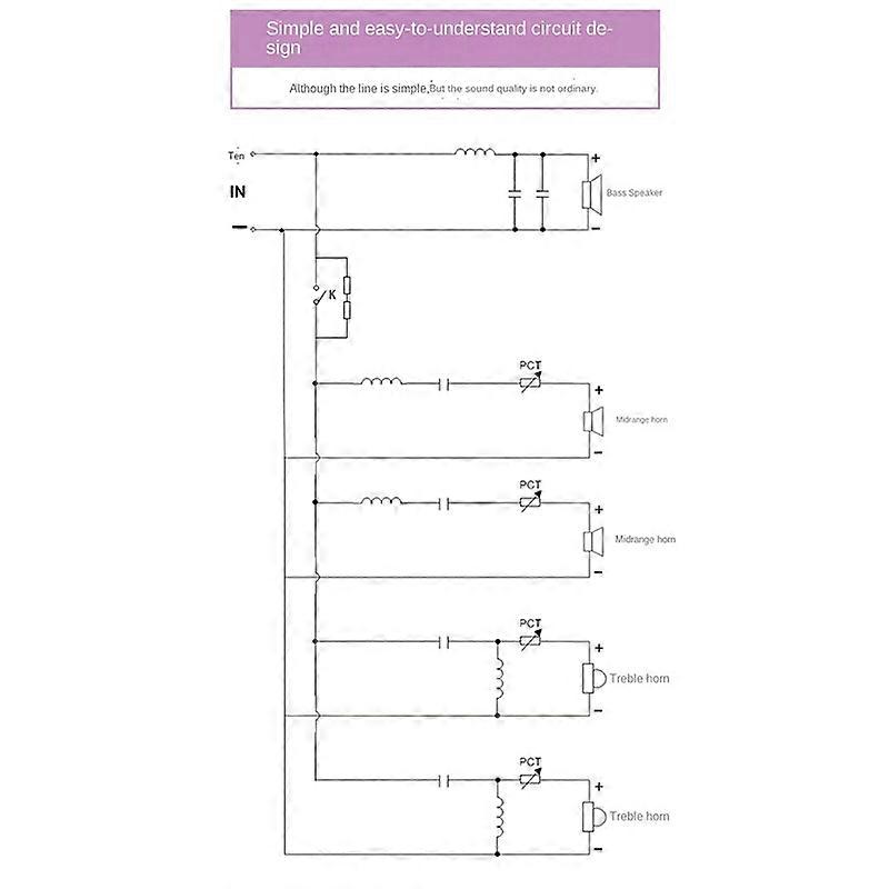 400W 2 High 2 Medium 1 Low 5 Audio Speaker Divider 6000HZ Adjustable