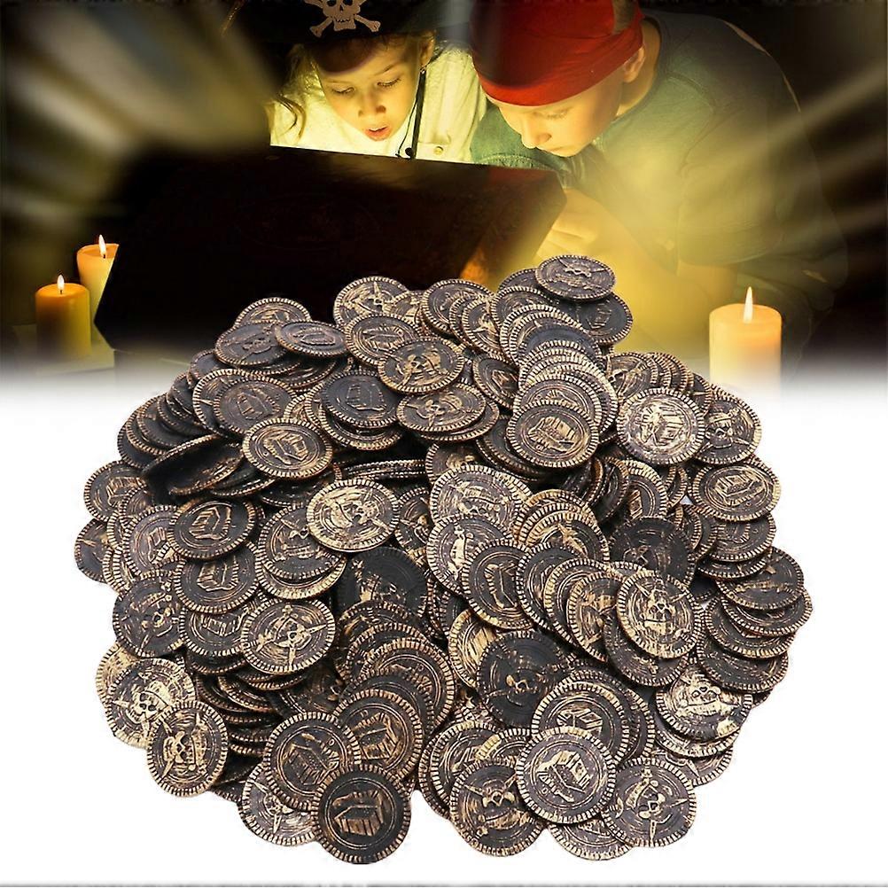 100PCS The Children Pirate Toys Treasure Hunting Game Props Durable Reusable Simulation Coin