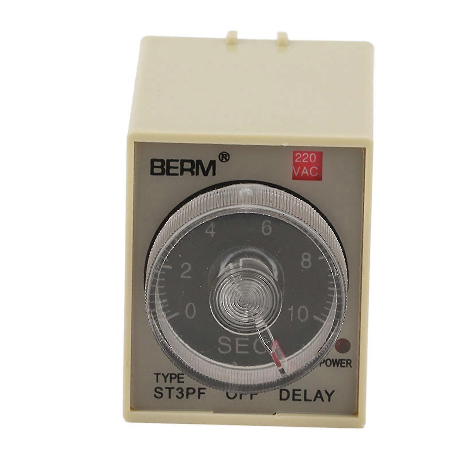 Time Relay Adjustable Timing Power Off Timer Delay AC 200220V ST3PF Accessory Part
