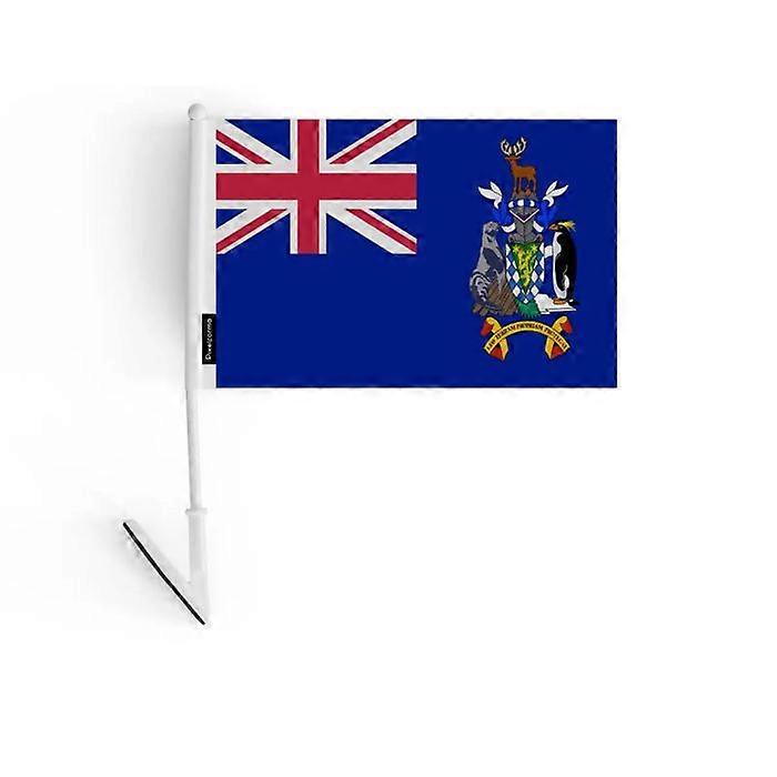 Adhesive Flag – South Georgia and the South Sandwich Islands – 14 x 21 cm – Soft Polyester – Easy to Stick – 5 pieces