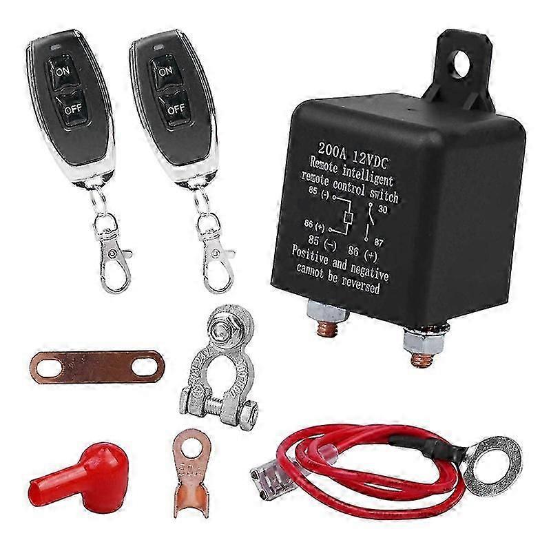 Remote Battery Disconnect Switch, Wireless Remote Control Battery Disconnect Switch, 12V 200A Dual R