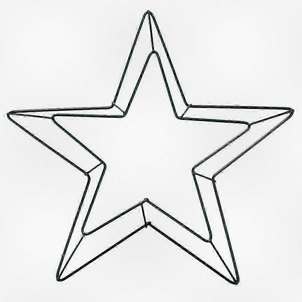 1Pc Festival Wreath Metal Loop with Five-pointed Star Shape for Seasonal Decorations