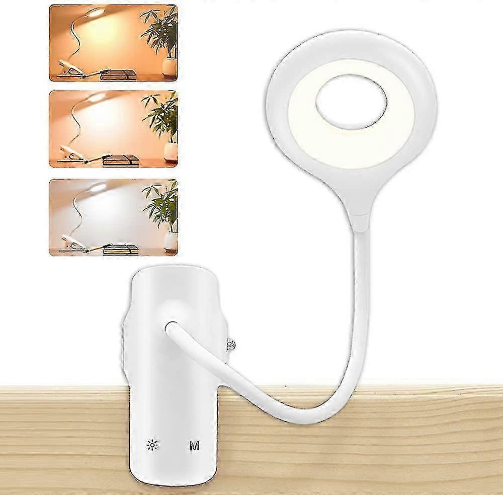USB Rechargeable Bedside Reading Light with 9 adjustable settings and Eye Protection