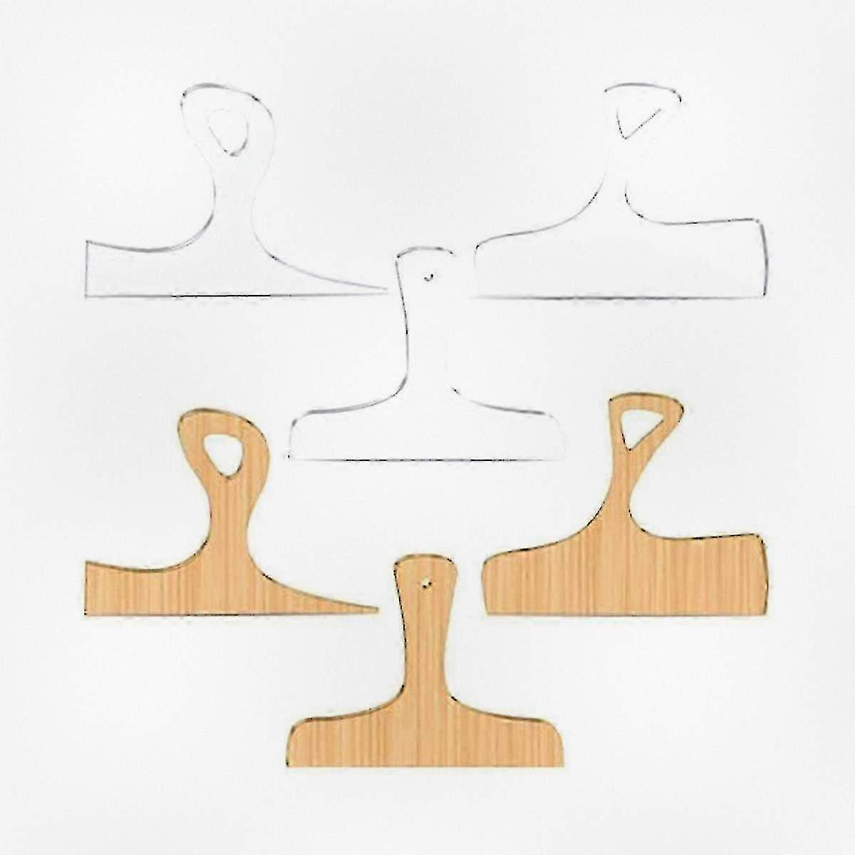 Woodworking Acrylic Templates Set - 3pcs Curved and Angled Tracing Stencils for Charcuterie Board Handles and Cutting Boards