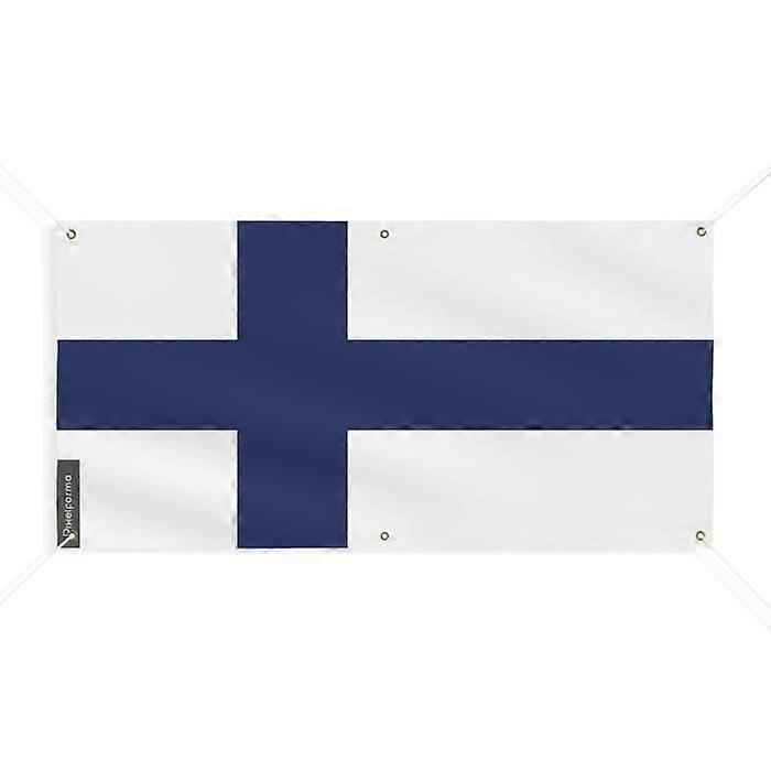 Flag Banner - PIXELFORMA - Finland - 6 Grommets - 40x80cm - Durable Polyester