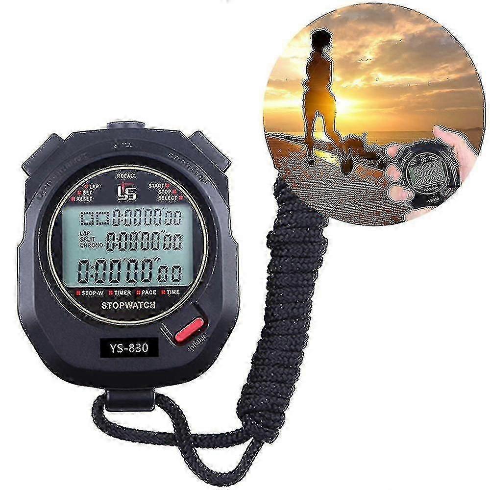 Stoppuhr Professional Timer 3 Raw 10/30/100 Lap Split Memory mit Digital Extra Large Screen für Stoppuhren Sport Spiel Timer Count Up Down Water Re
