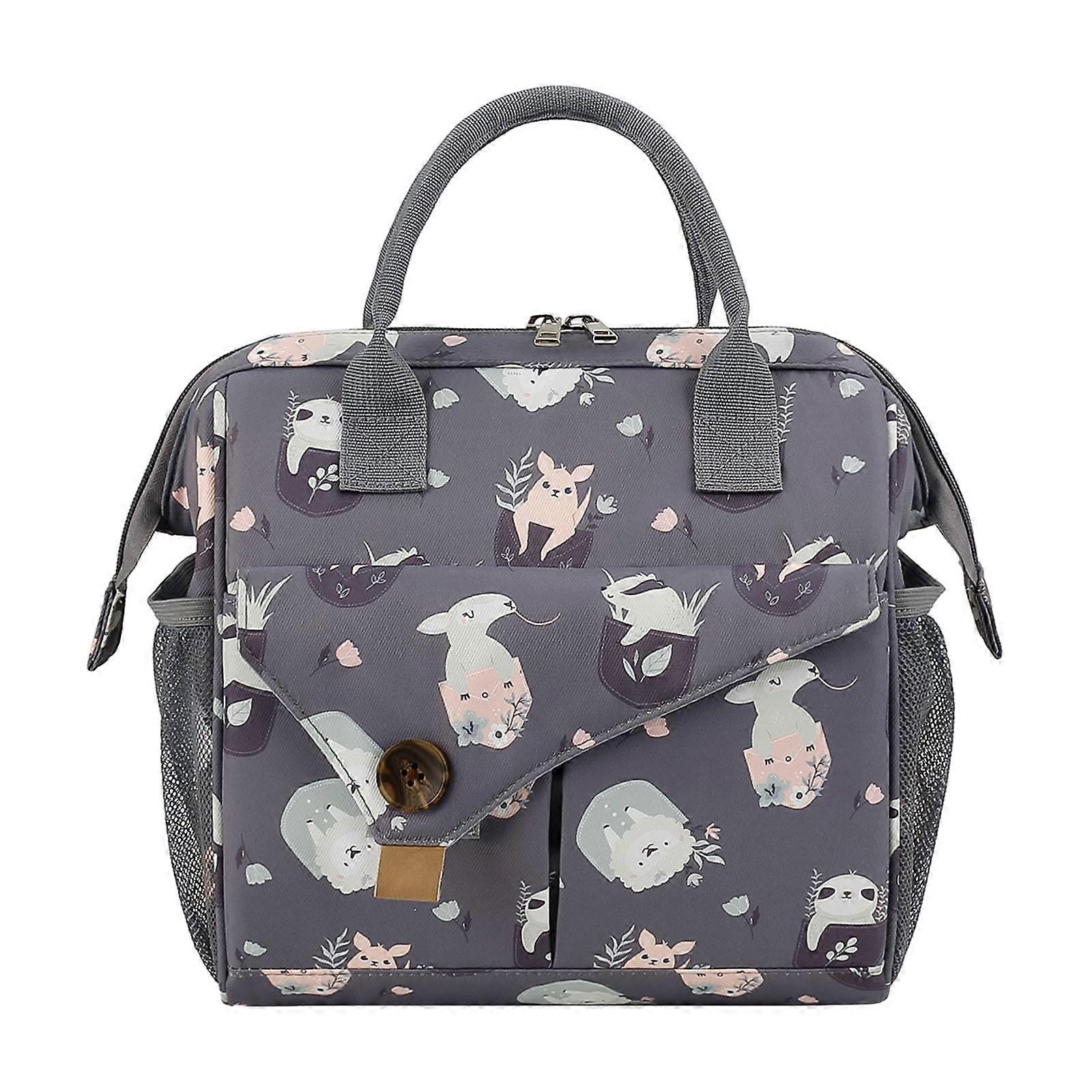 おむつバッグトートバッグ、スタイリッシュ、防水、ポータブル多機能、大型ベビーおむつ