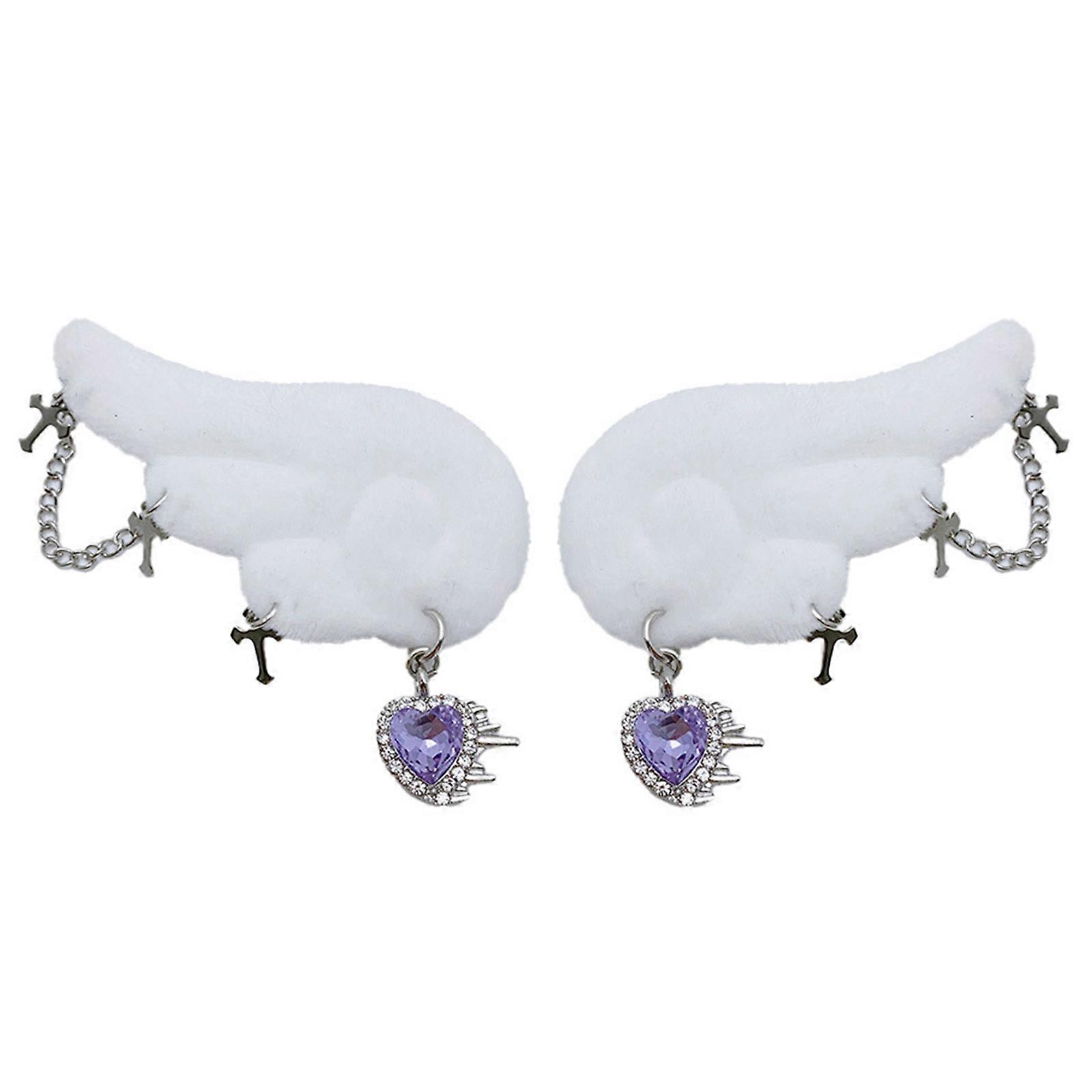 Delicate Hair Accessory with Soft Angel Wing Fashionable Hair Clips Hairpin Accessory for Daily Wear and Theme Parties