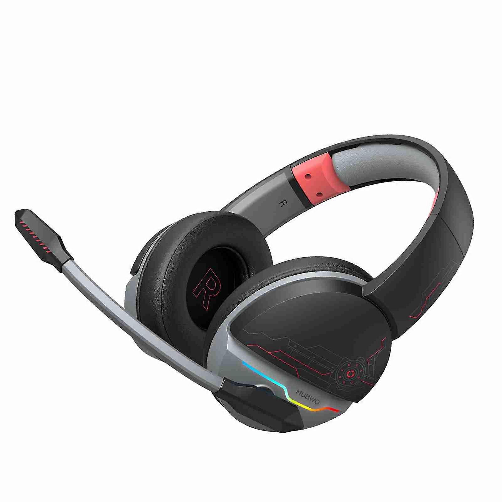 Cuffie da gioco wireless e cablate, batteria da 1200 mAh, cuffie da gioco montate sulla testa