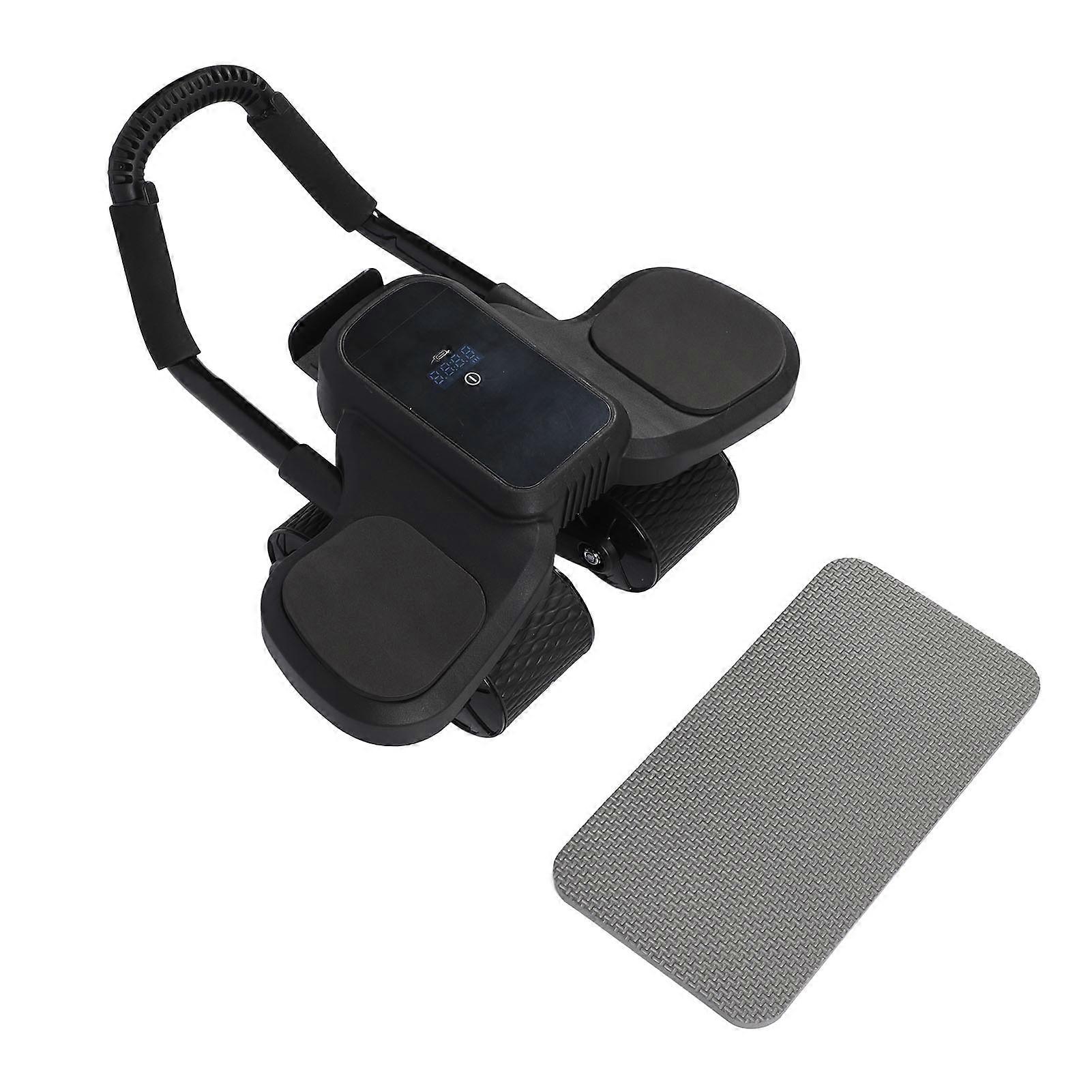 Abdominal Wheel Automatic Rebound 4 Wheels Abdominal Exercise Roller with Large Display Panel for Home Workout 