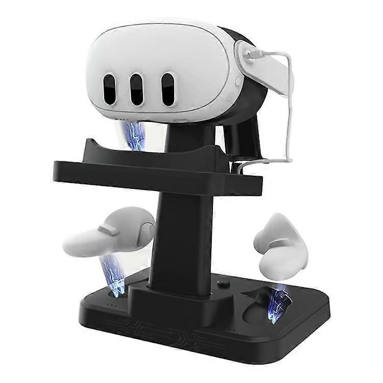 Compatible For Meta Quest 3 VR Display Stand Headset Magnetic Charging Base Storage Holder Bracket