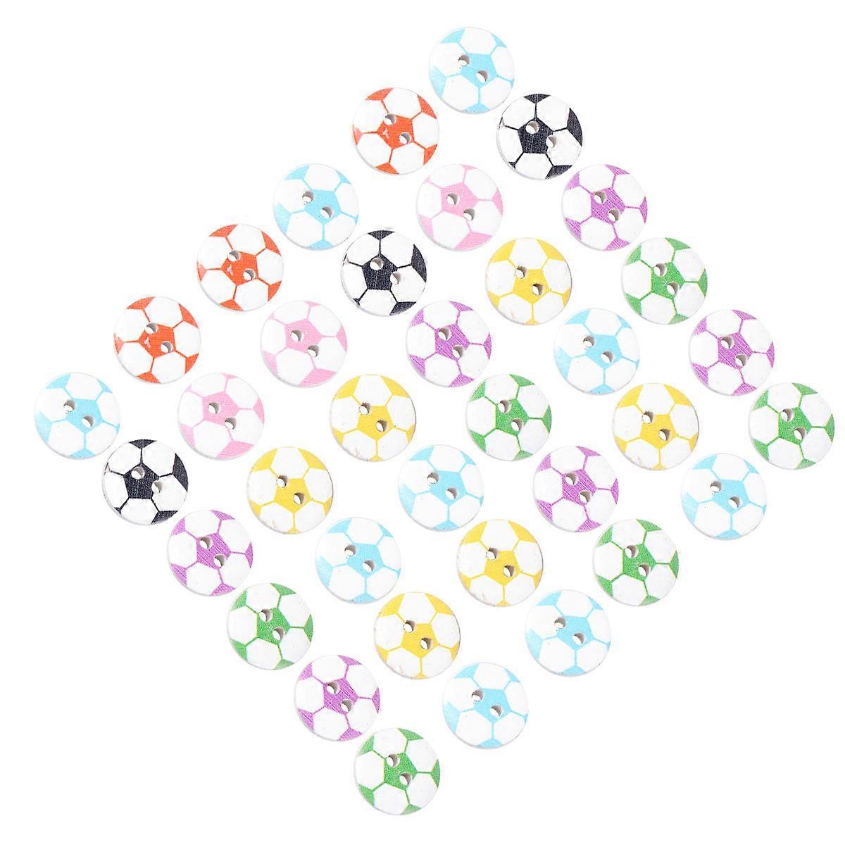 Craft Buttons with Soccer Patterns for Sewing Projects