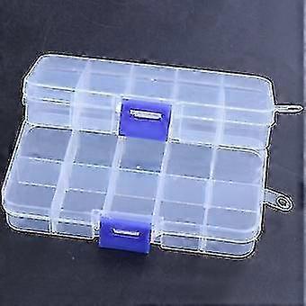 2pcs 10-Slot Portable Plastic Resistor Storage Box for Electronic Components