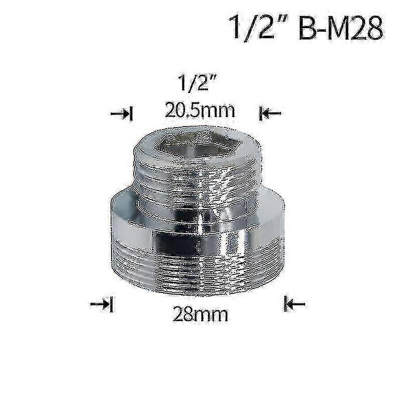 キッチンバスルームタップ用1/2インチからM16-M28スレッド水栓カプラーアダプター