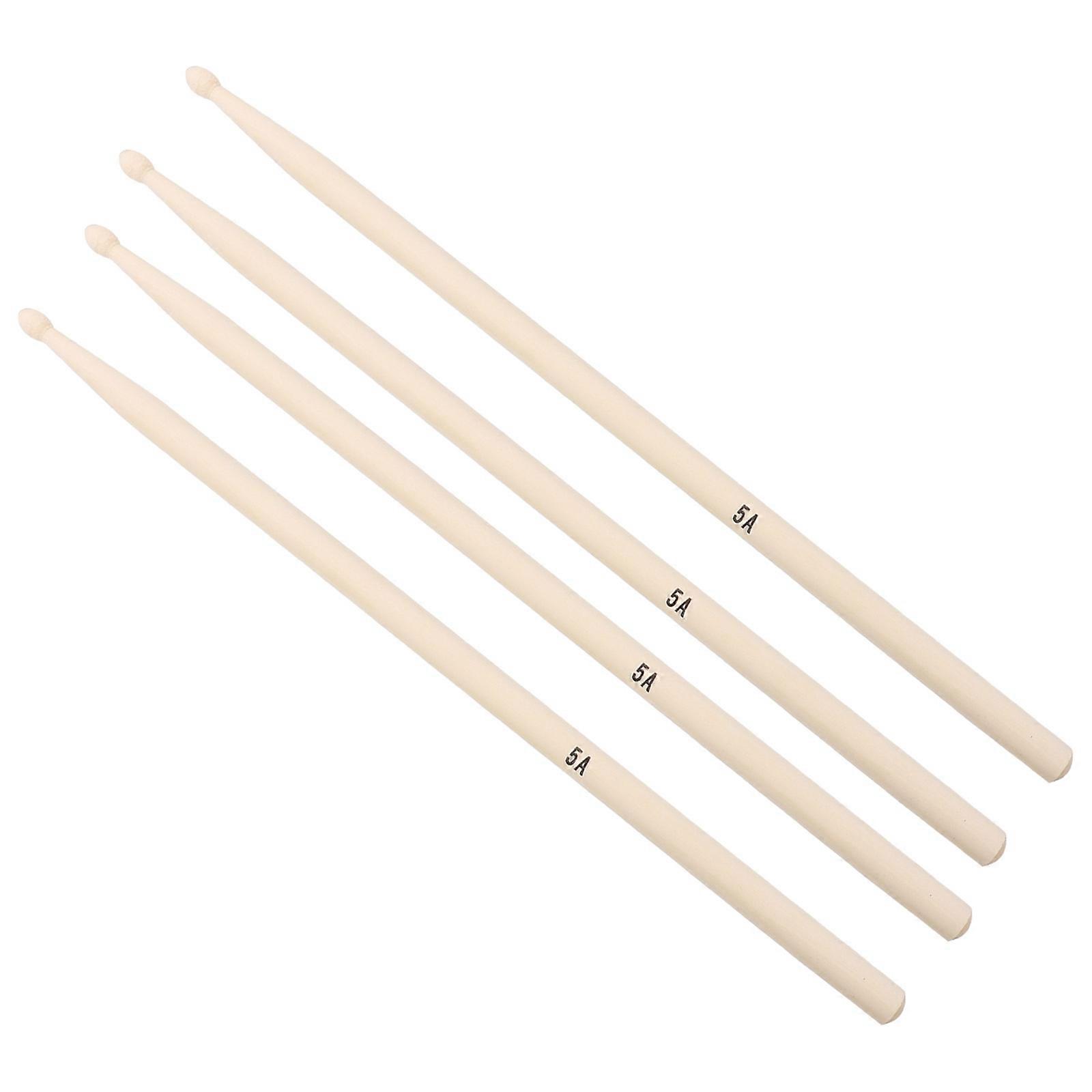 2 Pairs Universal Maple Drumsticks Synthetic Materials for Music Playing Light Brown