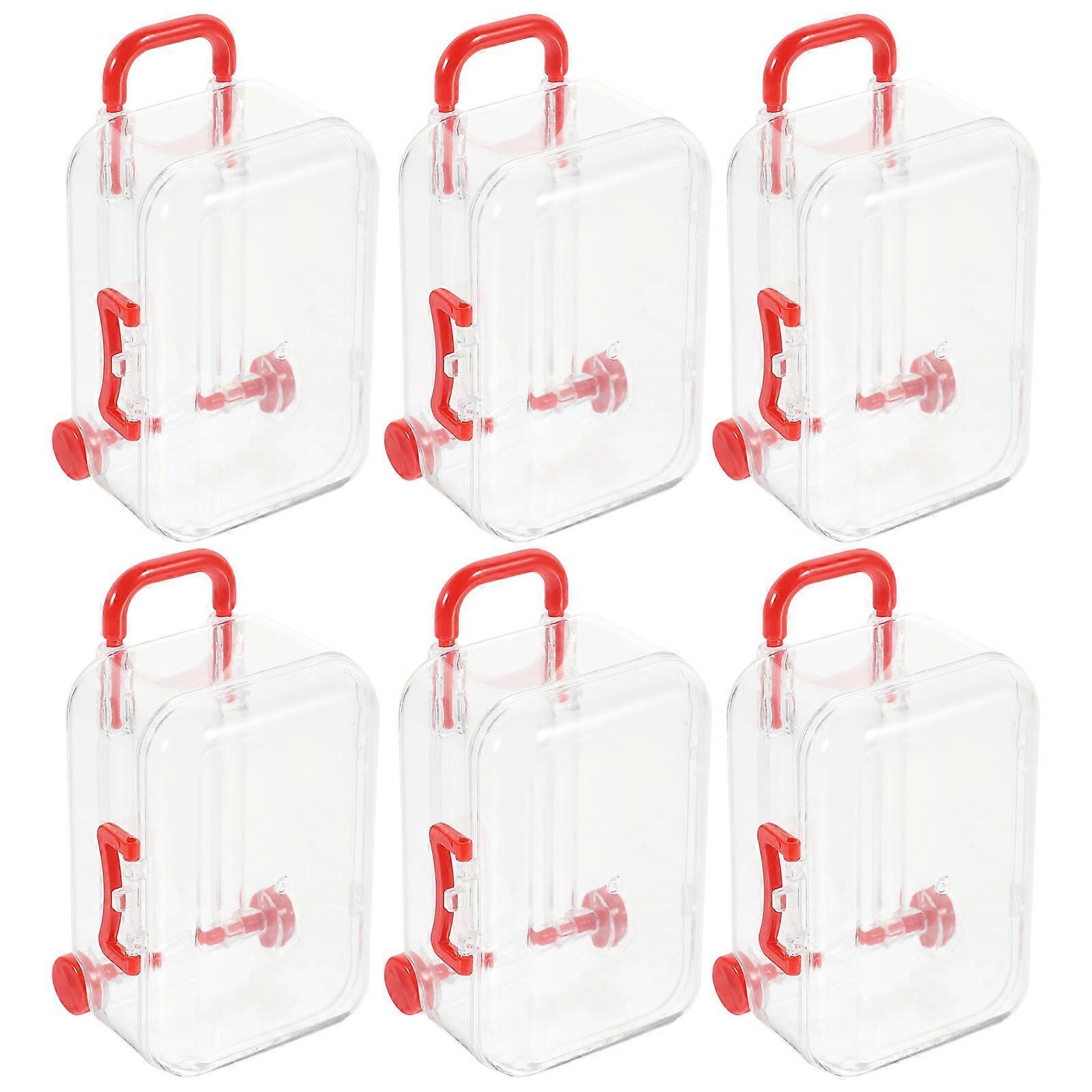 Creative Suitcase Shape Box 12Pcs Red Transparent Mini Gift Boxes for Storage