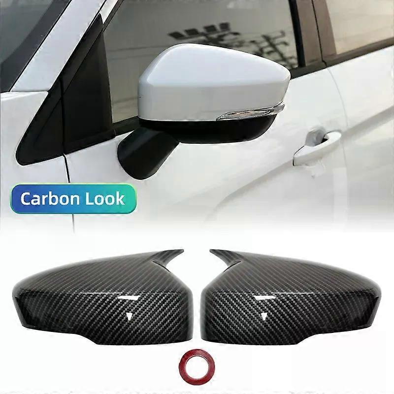con For Mitsubishi Eclipse Cross 2018-2023 Side Door Rearview Mirror Cover Cap Trim Shell Sticker Car Styling Accessories Part