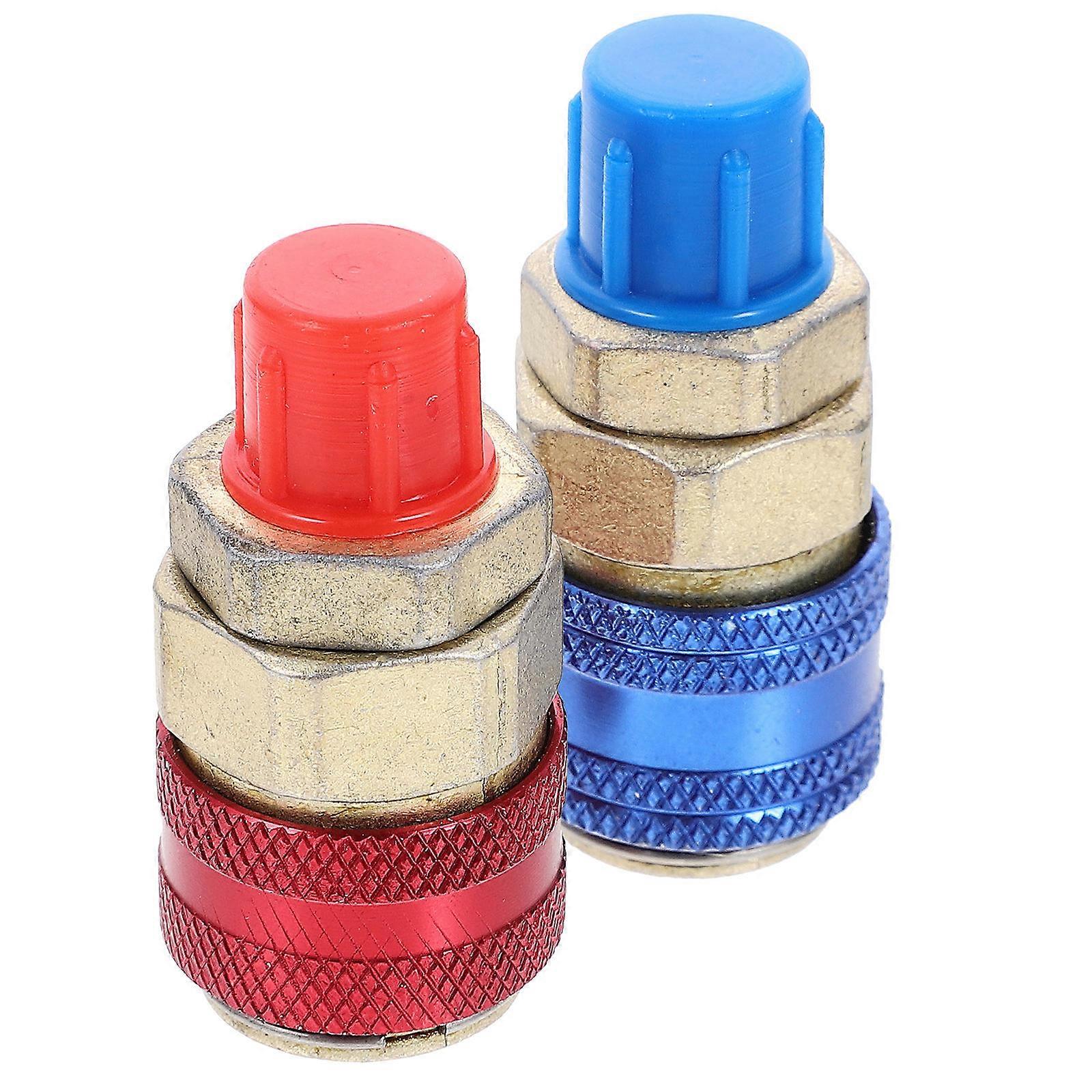 Coupler Connector for Charging Hose Car Air Conditioning High Flow Quick Connector for Mechanics 2Pcs