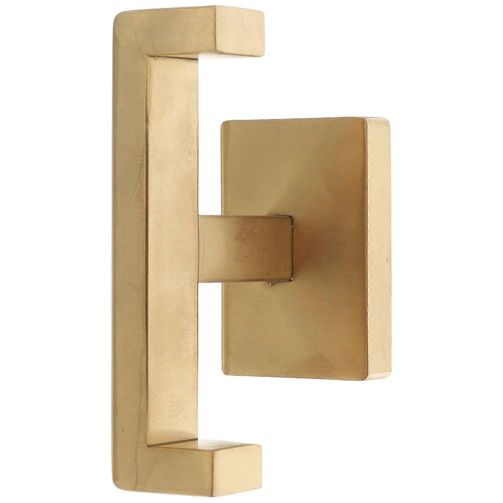 Kitchen Hooks Stainless Steel Double Hook Heavy Duty Towel Hanger Golden 10.30X7.00X4.10CM Hanging Accessories 1Pack