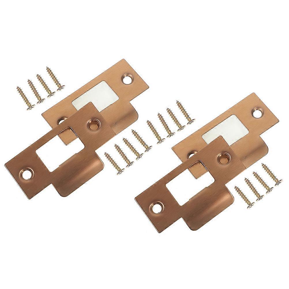Latch Strike Plate Door Hole Filler Plate Business Owners 7.00X4.00X0.10CM 4Sets Security Fixing