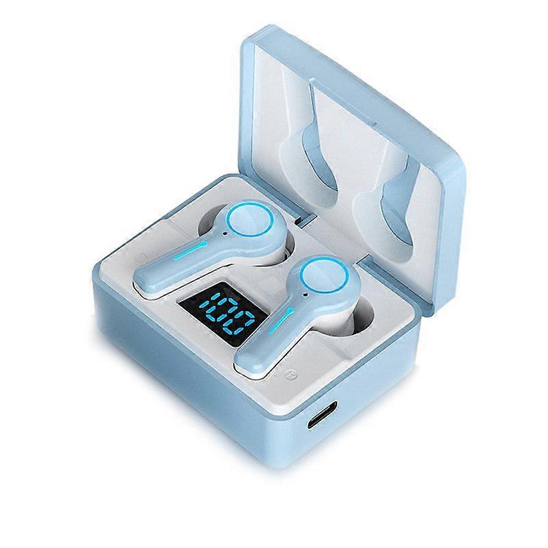 Bluetooth headset, Bluetooth 5.2, 36 hours of battery life, 360 stereo surround sound, Blue