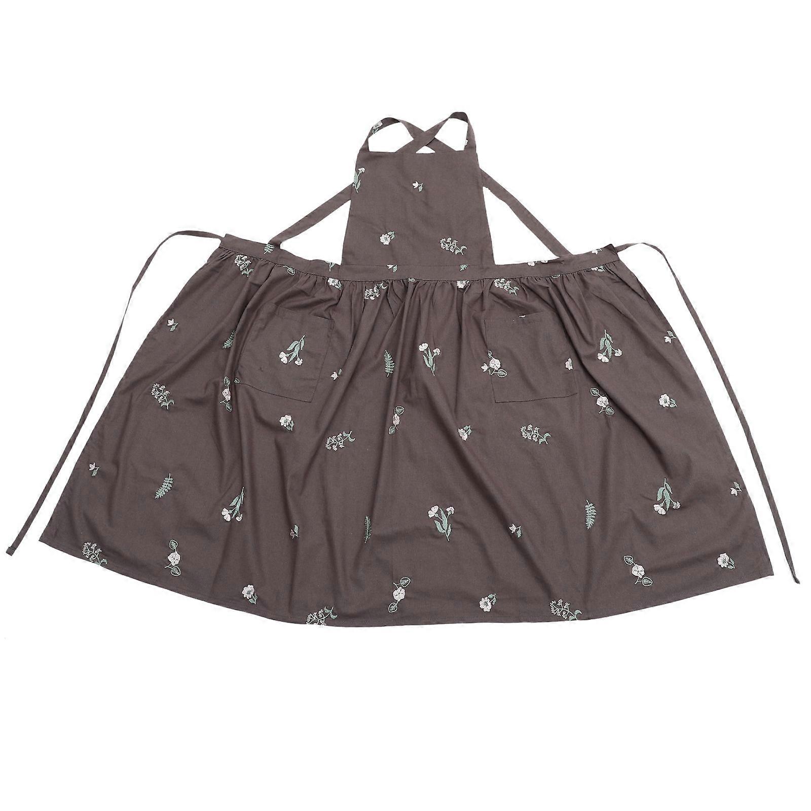Bakery Apron Multi-Purpose Chef Apron Baking Apron With Pockets Kitchen Supply Grey 115x87Cm Portable 1Pcs