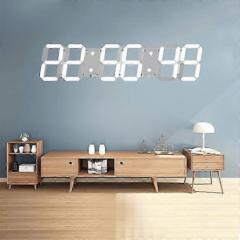 Multifunctional Led Wall Clock Creative Digital Clock Hollow Remote Control