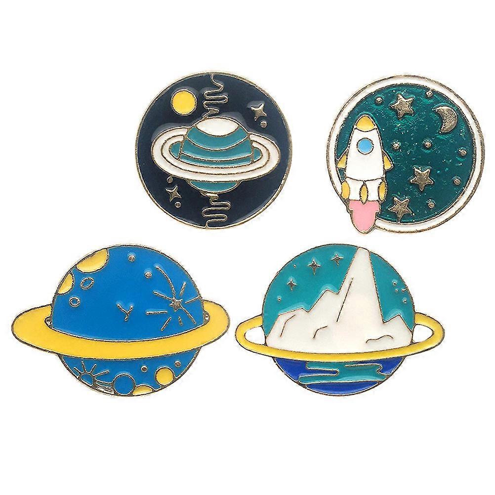 قميص طوق طية صدر السترة دبوس طية صدر السترة دبوس الخصر تعديل محيط سبائك بروش بروش متنوع اللون 2.30X2.30X1.00 سم ملحق زخرفي 4 قطع