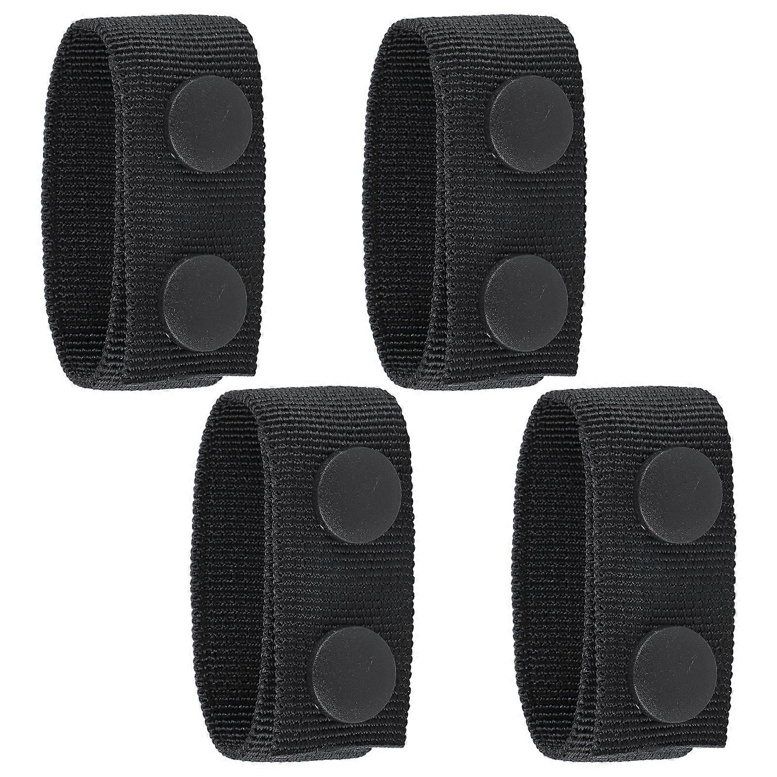 Pack of 4 Police Operation Belt Keeper Police Belt Loop Belt Holder with Double Press Studs Belt Loops Tactical Military Equipment Accessories