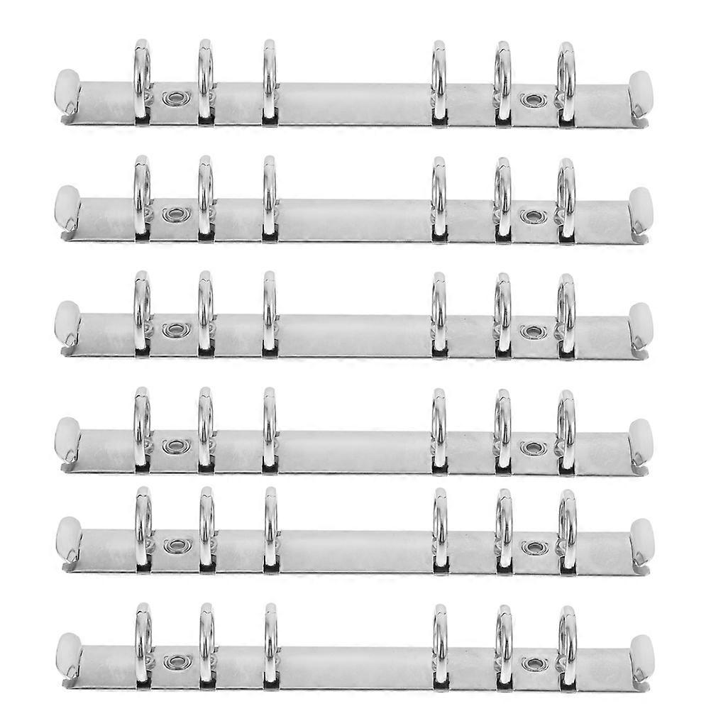 6pcs Metal Loose Leaf Binder Rings for Notebooks – Lightweight, Smooth Surface for Easy Page Turning, Ideal for Students and Teachers