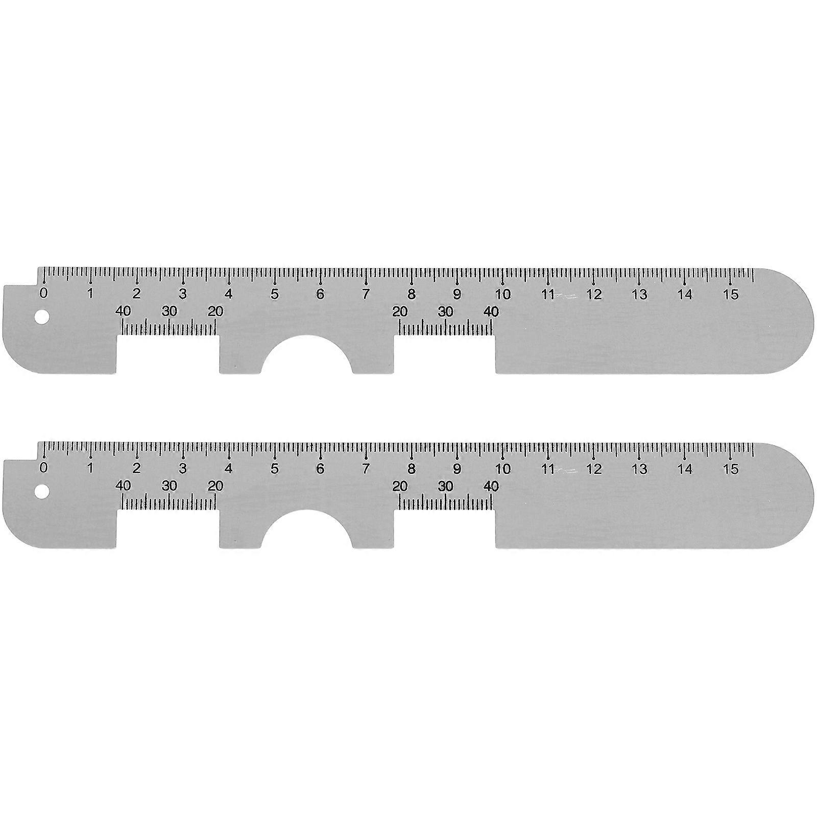 2pcs Pupil Distance Ruler Accurate Eye Measuring Tool Portable Pupillometer for Optometrists Sided Ruler for Eyeglass Fitting Compact Design