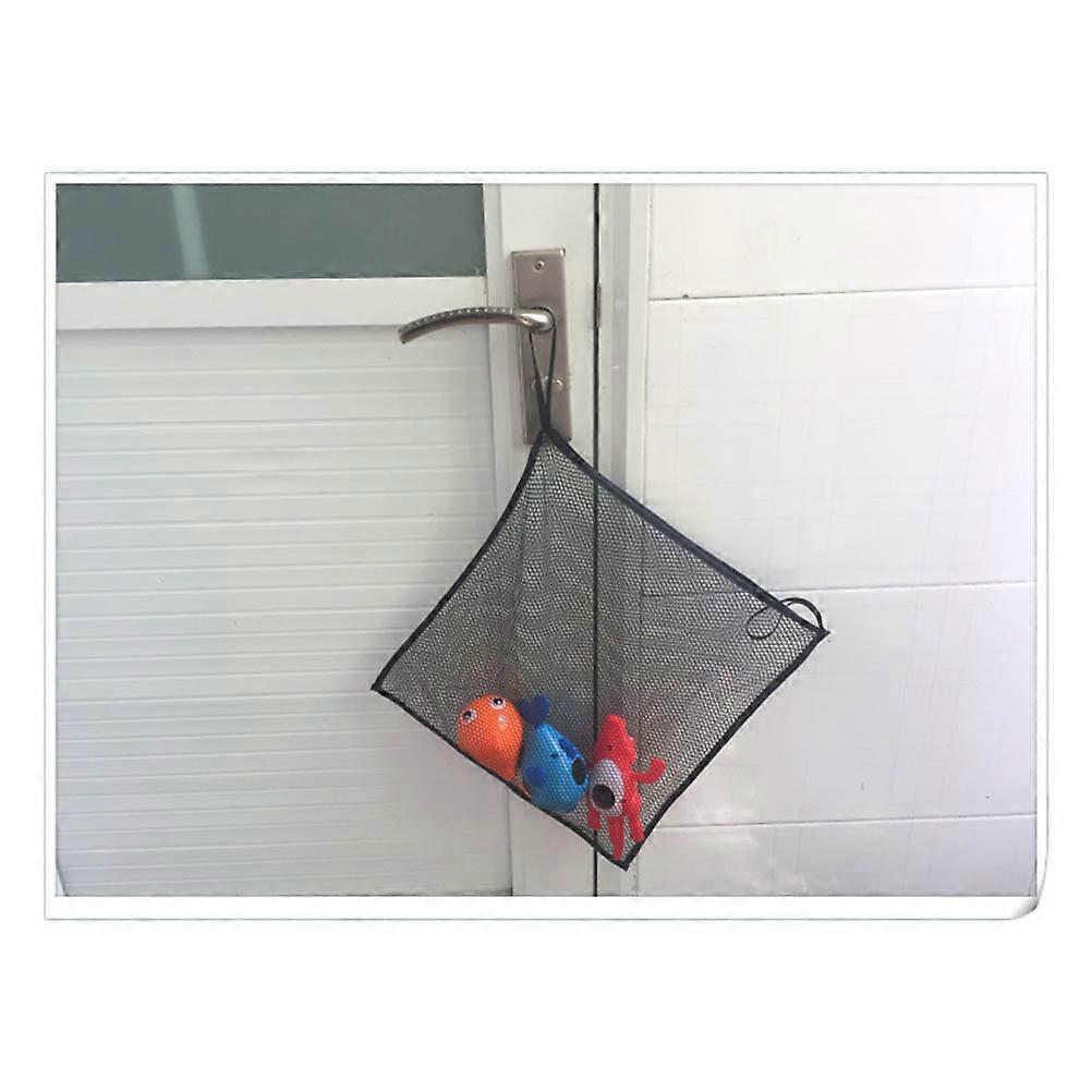 Lightweight Storage Bag Hanging Mesh Storage Bag Bathroom Use Black 2Set